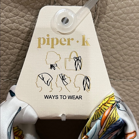 Anna Paola | Italian Leather Satchel w/ Crossbody & Scarf - Picture 16 of 16